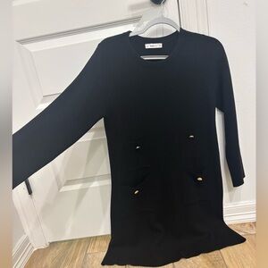 Black sweater Dress with Pockets from Zara